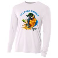 It Is 5 Oclock Somewhere Drinking Parrot Cooling Performance Long Sleeve Crew