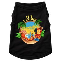It Is 5 O'clock Somewhere Parrot Drinking Summer Vacation Doggie Tank