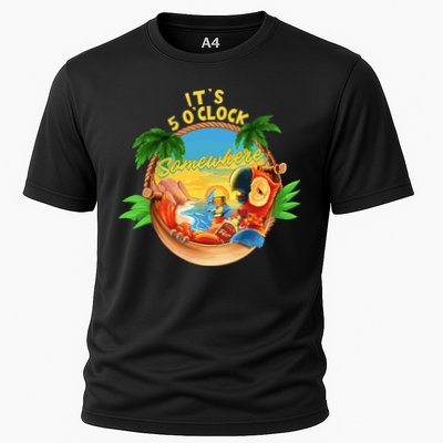 It Is 5 O'clock Somewhere Parrot Drinking Summer Vacation Performance Shirt