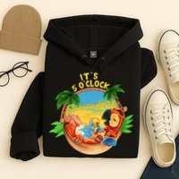 It Is 5 O'clock Somewhere Parrot Drinking Summer Vacation Hoodie