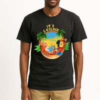 It Is 5 O'clock Somewhere Parrot Drinking Summer Vacation Tall T-Shirt