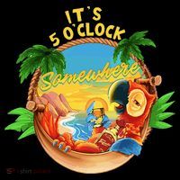 It Is 5 O'clock Somewhere Parrot Drinking Summer Vacation 7-Panel Snapback Hat