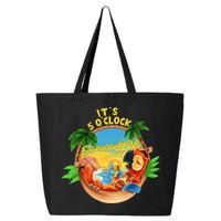 It Is 5 O'clock Somewhere Parrot Drinking Summer Vacation 25L Jumbo Tote