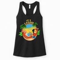 It Is 5 O'clock Somewhere Parrot Drinking Summer Vacation Womens Tank Top
