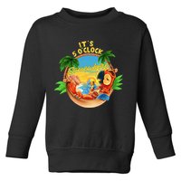 It Is 5 O'clock Somewhere Parrot Drinking Summer Vacation Toddler Sweatshirt