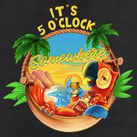 It Is 5 O'clock Somewhere Parrot Drinking Summer Vacation Trucker Hat