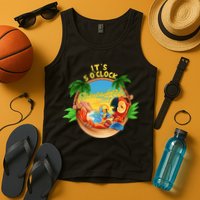 It Is 5 O'clock Somewhere Parrot Drinking Summer Vacation Tank Top