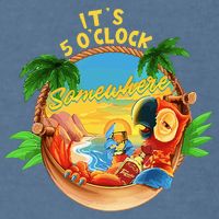 It Is 5 O'clock Somewhere Parrot Drinking Summer Vacation Garment-Dyed Sweatshirt