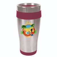 It Is 5 O'clock Somewhere Parrot Drinking Summer Vacation 16oz Travel Tumbler