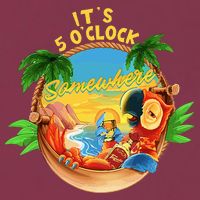 It Is 5 O'clock Somewhere Parrot Drinking Summer Vacation 16oz Travel Tumbler
