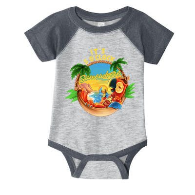 It Is 5 O'clock Somewhere Parrot Drinking Summer Vacation Infant Baby Jersey Bodysuit