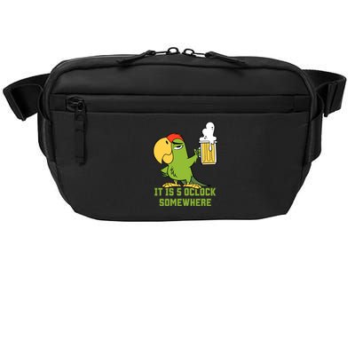 It Is 5 Oclock Somewhere Parrot Drinking Crossbody Pack