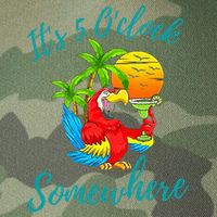It Is 5 O'clock Somewhere Drinking Parrot Legacy Tie Dye Trucker Hat