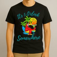 It Is 5 O'clock Somewhere Drinking Parrot T-Shirt