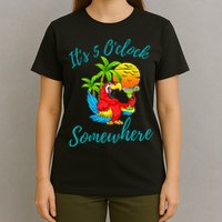 It Is 5 O'clock Somewhere Drinking Parrot T-Shirt