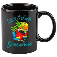 It Is 5 O'clock Somewhere Drinking Parrot 11oz C Handle Ceramic Mug