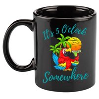 It Is 5 O'clock Somewhere Drinking Parrot 11oz C Handle Ceramic Mug
