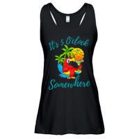 It Is 5 O'clock Somewhere Drinking Parrot Ladies Essential Flowy Tank