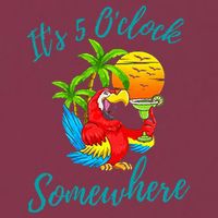 It Is 5 O'clock Somewhere Drinking Parrot 16oz Travel Tumbler