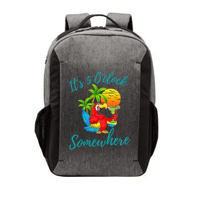 It Is 5 O'clock Somewhere Drinking Parrot Vector Backpack