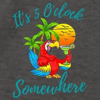 It Is 5 O'clock Somewhere Drinking Parrot Vector Backpack
