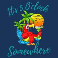 It Is 5 O'clock Somewhere Drinking Parrot Infant Baby Jersey Bodysuit