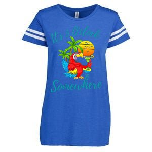 It Is 5 O'clock Somewhere Drinking Parrot Enza Ladies Jersey Football T-Shirt