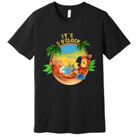 It Is 5 Oclock Somewhere Parrot Drinking Summer Vacation Premium T-Shirt