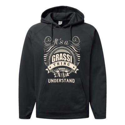 It Is A Grassi Thing Gifts Performance Fleece Hoodie