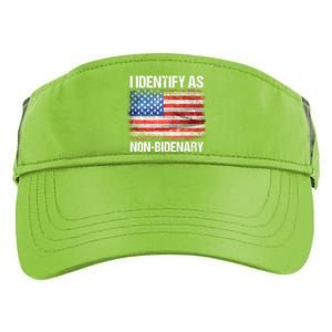 I Identify As NonBidenary Shirt Funny Anti Biden Adult Drive Performance Visor