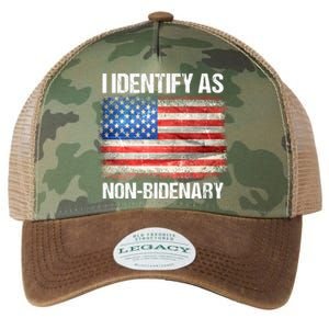 I Identify As NonBidenary Shirt Funny Anti Biden Legacy Tie Dye Trucker Hat