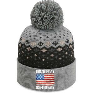 I Identify As NonBidenary Shirt Funny Anti Biden The Baniff Cuffed Pom Beanie