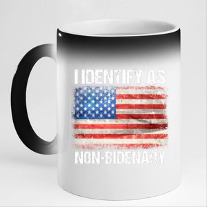 I Identify As NonBidenary Shirt Funny Anti Biden 11oz Black Color Changing Mug