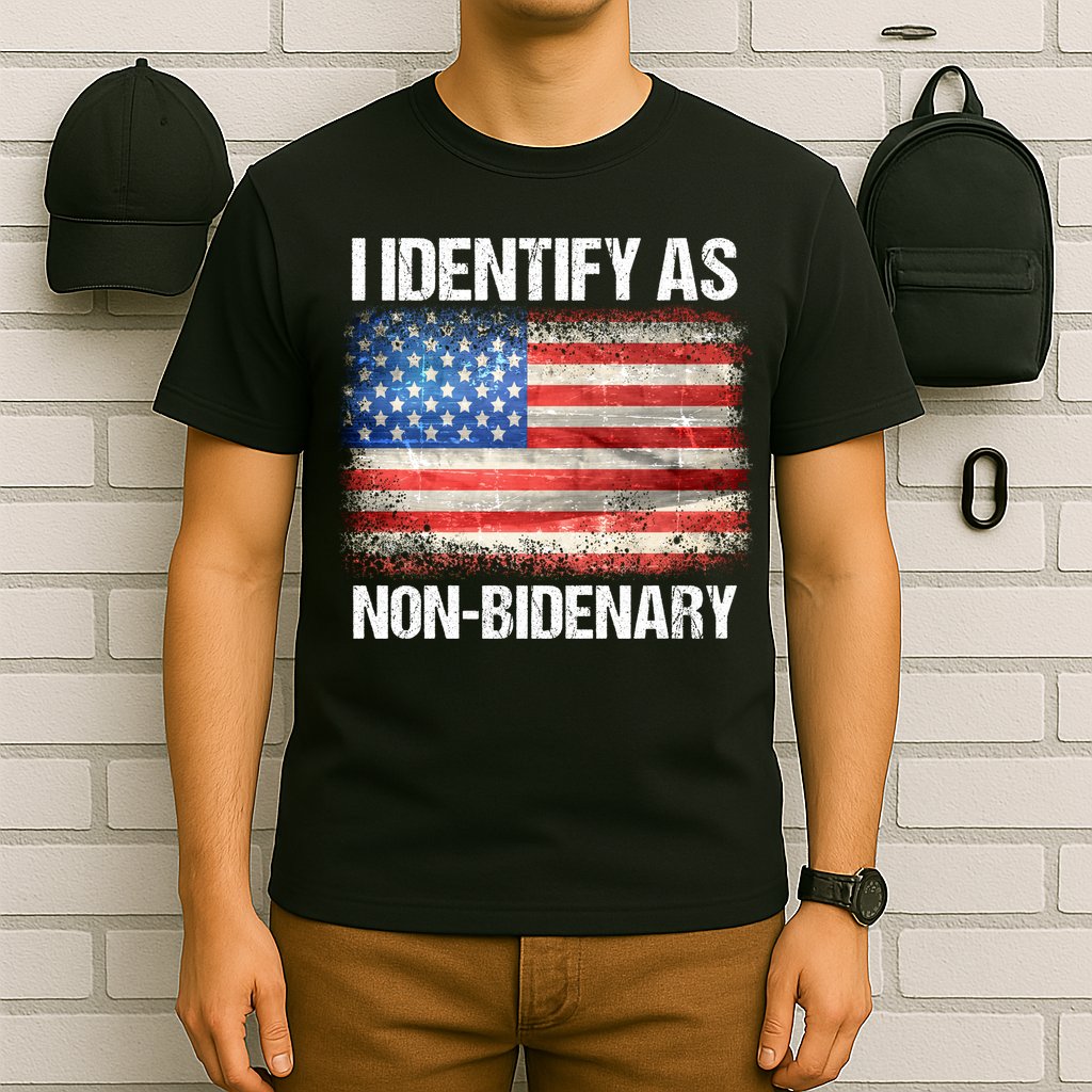 I Identify As NonBidenary Shirt Funny Anti Biden T-Shirt