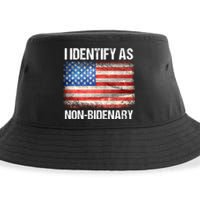 I Identify As NonBidenary Shirt Funny Anti Biden Sustainable Bucket Hat