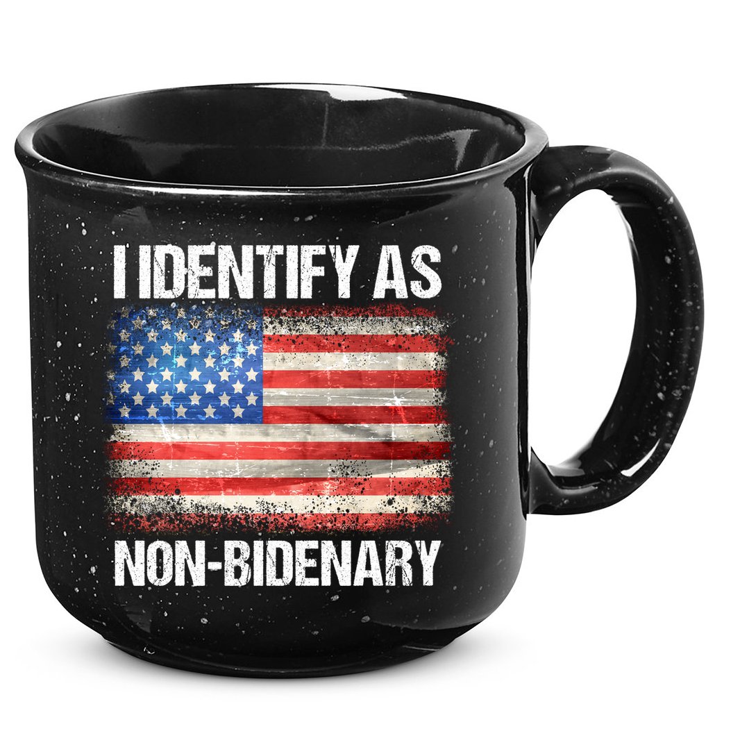 I Identify As NonBidenary Shirt Funny Anti Biden 15oz Campfire Ceramic Mug