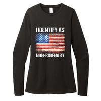 I Identify As NonBidenary Shirt Funny Anti Biden Womens CVC Long Sleeve Shirt