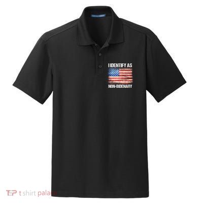 I Identify As NonBidenary Shirt Funny Anti Biden Dry Zone Grid Polo
