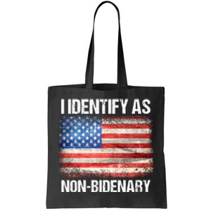 I Identify As NonBidenary Shirt Funny Anti Biden Tote Bag