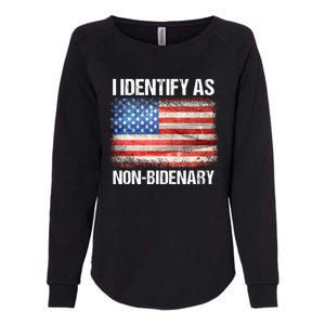 I Identify As NonBidenary Shirt Funny Anti Biden Womens California Wash Sweatshirt