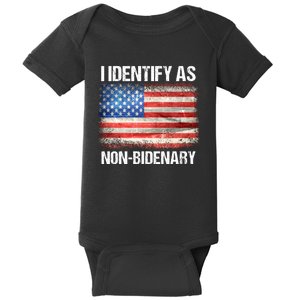 I Identify As NonBidenary Shirt Funny Anti Biden Baby Bodysuit