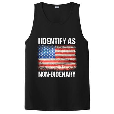 I Identify As NonBidenary Shirt Funny Anti Biden PosiCharge Competitor Tank