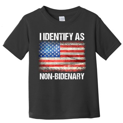 I Identify As NonBidenary Shirt Funny Anti Biden Toddler T-Shirt