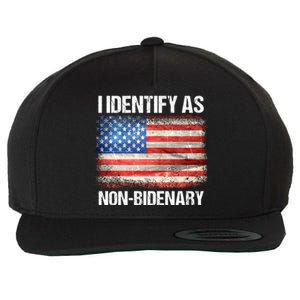 I Identify As NonBidenary Shirt Funny Anti Biden Wool Snapback Cap