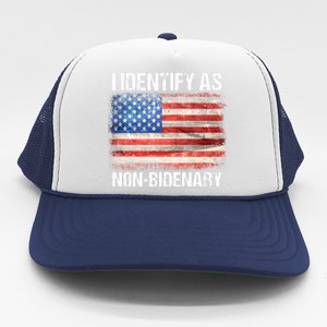 I Identify As NonBidenary Shirt Funny Anti Biden Trucker Hat