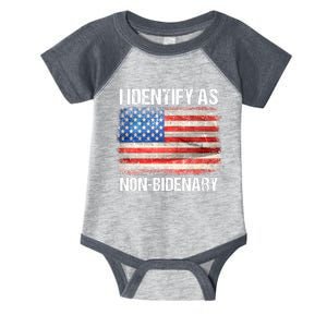 I Identify As NonBidenary Shirt Funny Anti Biden Infant Baby Jersey Bodysuit