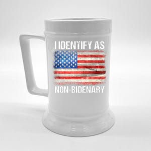 I Identify As NonBidenary Shirt Funny Anti Biden Beer Stein