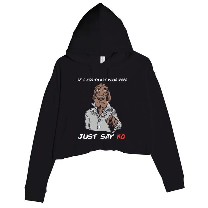 If I Ask To Hit Your Vape Just Say No Crop Fleece Hoodie