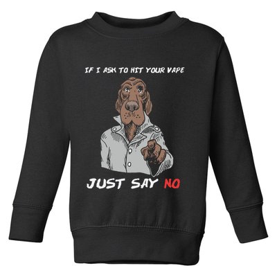 If I Ask To Hit Your Vape Just Say No Toddler Sweatshirt