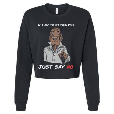 If I Ask To Hit Your Vape Just Say No Cropped Pullover Crew